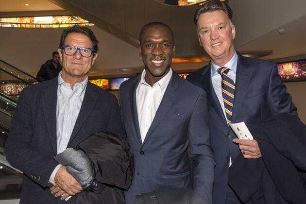Fußball, Capello, van Gaal und Seedorf in der Amsterdam Arena (l-r) Fabio Capello, Louis van Gaal, Clarence Seedorfduring the friendly match between Netherlands and Italy at the Amsterdam Arena on March 28, 2017 in Amsterdam, The Netherlands Netherlands v Italy Friendly match 2016 2017 xVIxxIVx 7445273