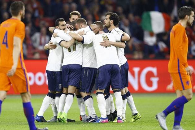 Citadin Martins Eder of Italy scoredduring the friendly match between Netherlands and Italy at the Amsterdam Arena on March 28, 2017 in Amsterdam, The Netherlands Netherlands v Italy Friendly match 2016 2017 xVIxxIVx 7445815