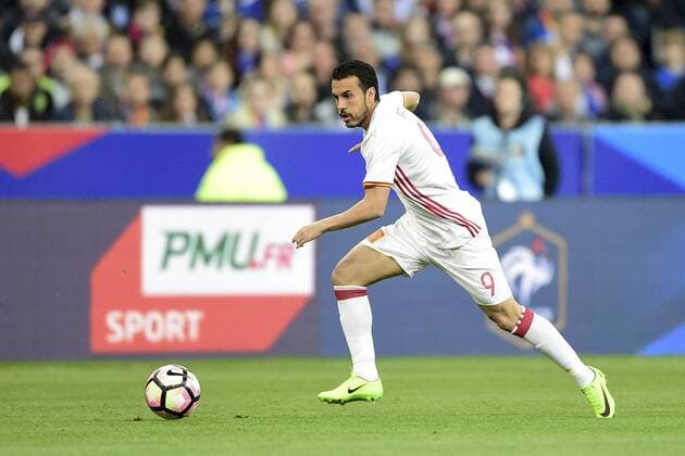 Fußball, Frankreich - Spanien Pedro Rodriguez (Espagne) FOOTBALL : France vs Espagne - Match Amical- St Denis - 28 03 2017 JBAutissier Panoramic 