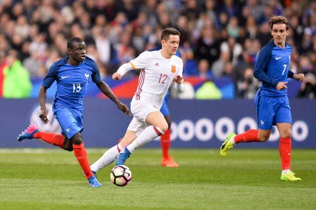 13 N GOLO KANTE (fra) - 12 Ander Herrera (esp) FOOTBALL : France vs Espagne - Match Amical - 28 03 2017 AnthonyBIBARD FEP Panoramic 