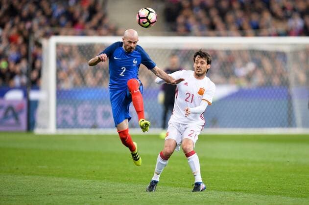02 CHRISTOPHE JALLET (fra) - 21 DAVID SILVA (esp) FOOTBALL : France vs Espagne - Match Amical - 28 03 2017 AnthonyBIBARD FEP Panoramic 