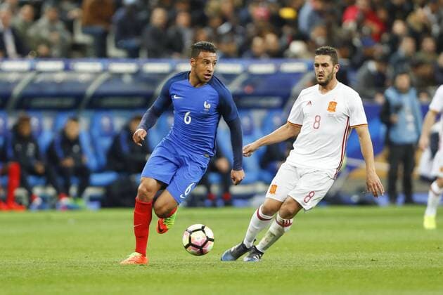 Corentin Tolisso (France) vs Jorge Koke (Espagne) FOOTBALL : France vs Espagne - Match Amical - 28 03 2017 GwendolineLeGoff Panoramic 