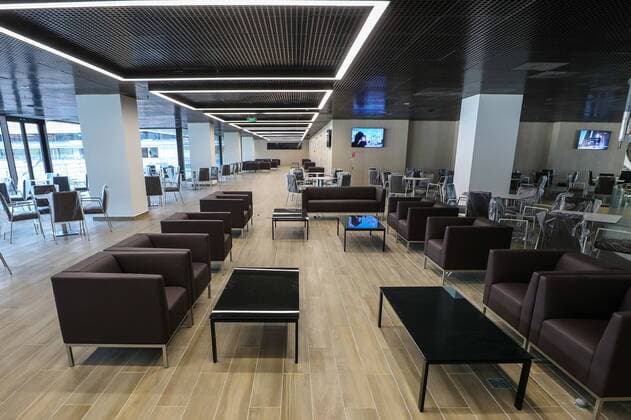 MOSCOW, RUSSIA - MARCH 29, 2017: A VIP area at the Luzhniki Stadium that is being renovated ahead of the 2018 FIFA World Cup WM Weltmeisterschaft Fussball Valery Sharifulin TASS  TS045ED7