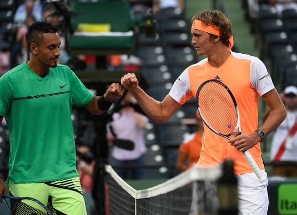Alexander Zverev ,Deutschland und Kyrgios ,Australian