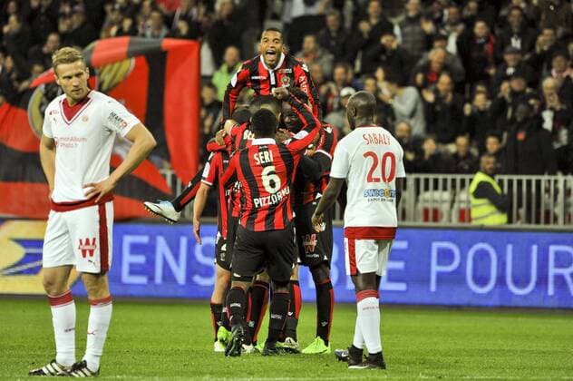 Joie OGC Nice FOOTBALL : OGC Nice vs Bordeaux - Ligue 1 - 02 04 2017 NorbertScanella Panoramic 