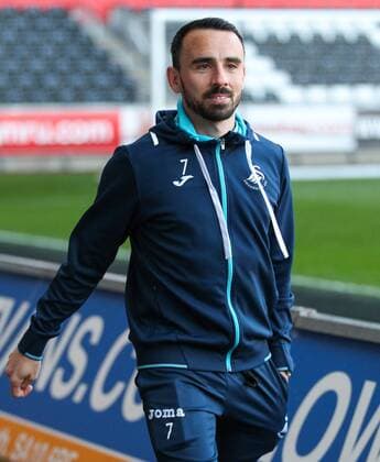 April 5th 2017, Liberty Stadium, Swansea, Wales; EPL Premiership football, Swansea versus Tottenham Hotspur; Leon Britton of Swansea City arrives at the Liberty Stadium before the match xPaulxJenkinsx  ActionPlus11864009