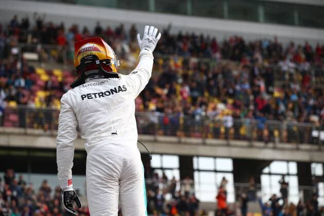 Chinese Grand Prix, Shanghai 06 - 09 April 2017 08.04.2017 - Qualifying, Lewis Hamilton (GBR) Mercedes AMG F1 W08 pole position 
