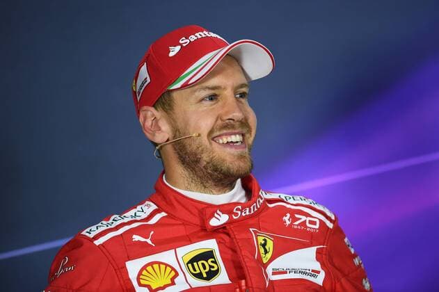 Sebastian Vettel (GER 5), Scuderia Ferrari, Pressekonferenz, Petronas Motorsport, Grosser Preis von China 2017, Qualifying, Motorsport, Formel 1,08.04.2017, Shanghai Copyright: xAndre Eibner-Pressefotox EP_JAE