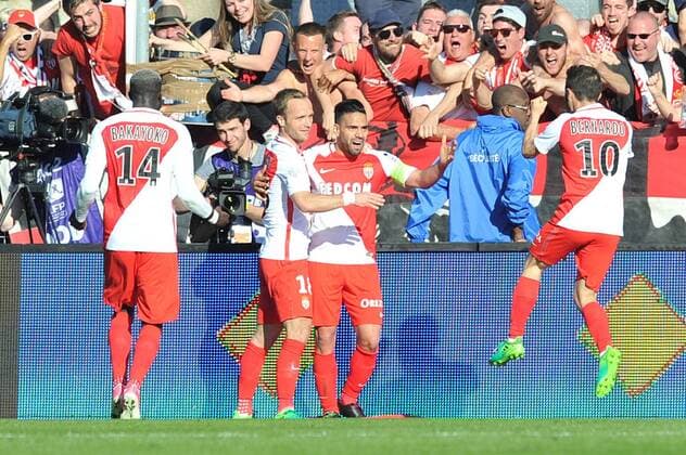 18 VALERE GERMAIN (mon) - 09 RADAMEL FALCAO (mon) - JOIE FOOTBALL : Angers vs Monaco - Ligue 1 - 08 04 2017 FEP Panoramic 