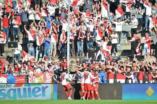 EQUIPE DE FOOTBALL DE MONACO - SUPPORTERS - JOIE FOOTBALL : Angers vs Monaco - Ligue 1 - 08 04 2017 FEP Panoramic 