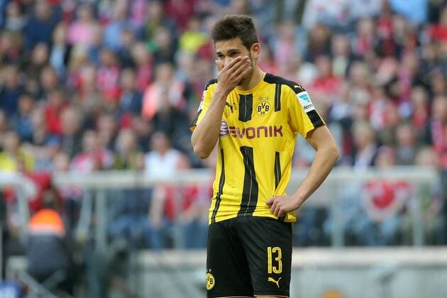 Raphael Guerreiro (Borussia Dortmund 13) frustriert, FC Bayern Muenchen vs. Borussia Dortmund, 1.Bundesliga, Fussball, 08.04.2017, Muenchen Copyright: xLangerx xEibner-Pressefotox EP_HLR