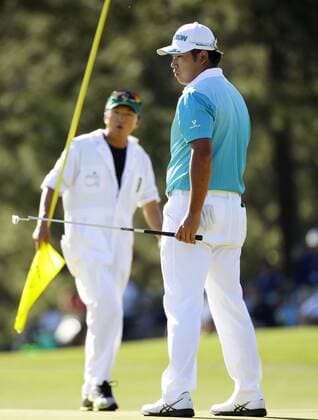 Golf: Matsuyama drops to 28th after 3rd round of Masters Hideki Matsuyama of Japan reacts after missing his birdie putt on the 17th hole during the third round of the Masters Tournament at Augusta National Golf Club on April 8, 2017. Matsuyama carded a 2-over 74 to fall into a tie for 28th. 