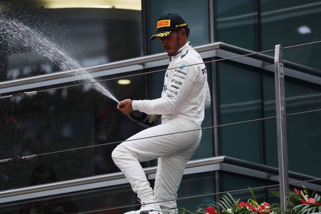 Chinese Grand Prix, Shanghai 06 - 09 April 2017 09.04.2017 - Race, Lewis Hamilton (GBR) Mercedes AMG F1 W08 race winner 