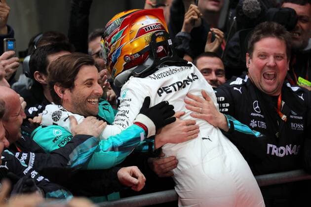 Chinese Grand Prix, Shanghai 06 - 09 April 2017 09.04.2017 - Race, Lewis Hamilton (GBR) Mercedes AMG F1 W08 race winner 