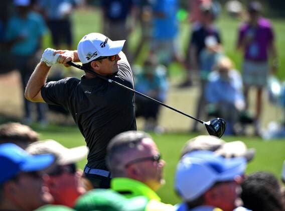 April 9, 2017 - Augusta, GA, USA - Justin Rose follows through on his drive from the third tee box during the final round of the Masters Tournament on Sunday, April 9, 2017 at Augusta National Golf Club in Augusta, Ga. 2017 Masters Round 4 - ZUMAm67_ 20170409_zaf_m67_020 Copyright: xJeffxSinerx