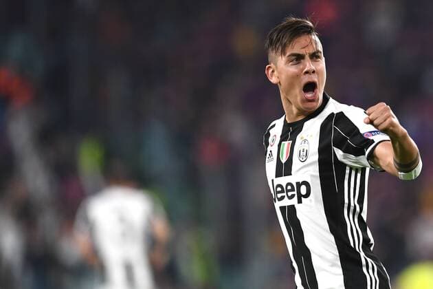 Mg Torino 11 04 2017 - Champions League Juventus-Barcellona foto Matteo Gribaudi Image nella foto: esultanza gol Paulo Dybala 