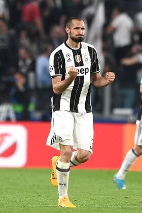 Mg Torino 11 04 2017 - Champions League Juventus-Barcellona foto Matteo Gribaudi Image nella foto: esultanza gol Giorgio Chiellini 