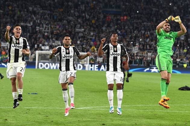 Mg Torino 11 04 2017 - Champions League Juventus-Barcellona foto Matteo Gribaudi Image nella foto: esultanza a fine gara Juventus 