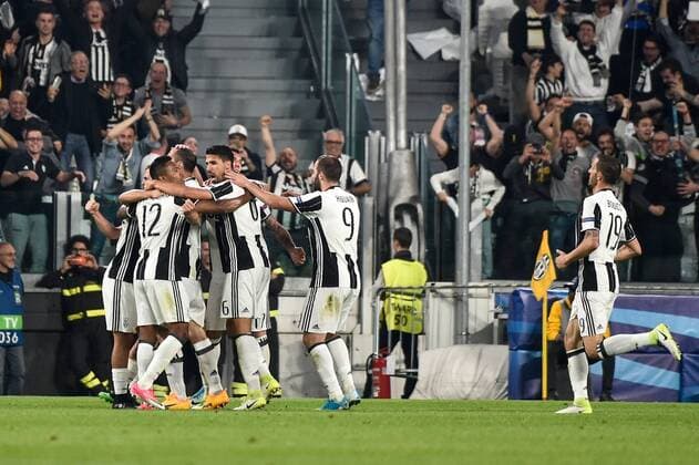 April 11, 2017 - Rome, Italy - Giorgio Chiellini of Juventus celebrates scoring third goal during the UEFA Champions League quarter final match between Juventus and Barcelona at the Juventus Stadium, Turin, Italy on 11 April 2017. Juventus - Barcelona Champions League  - ZUMAn230 20170411_zaa_n230_152 Copyright: xGiuseppexMaffiax