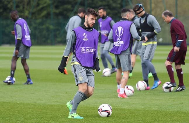 Anderlecht s Massimo Bruno pictured during a training session of Belgian soccer team RSC Anderlecht in Anderlecht, Wednesday 12 April 2017. Tomorrow Anderlecht is playing against UK team Manchester United ManU in the Europa League competition. VIRGINIExLEFOUR  x05080441x