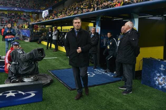 Michael Zorc (Sportlicher Leiter Borussia Dortmund) beim Betreten des Stadions Dortmund, Germany, 12.04.2017, Fussball, UEFA Champions League, Borussia Dortmund - AS Monaco, xklx