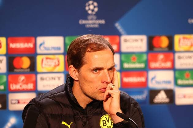 Mittwoch 12.04.2017, Saison 2016 2017, UEFA Champions League, Viertelfinale Hinspiel im Signal Iduna Park, BVB 09 Borussia Dortmund - AS Monaco, Thomas Tuchel (Trainer, BVB) auf der anschliessenden Pressekonferenz