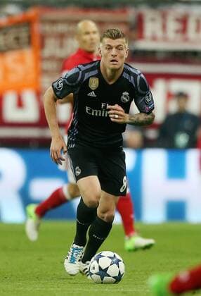 Fußball UEFA Champions League: FC Bayern Muenchen - Real Madrid , Saison 2016 2017, Viertelfinale, Hinspiel, quarter finals, first leg, 12.04.2017, xmdx, Toni KROOS (8, Real Madrid) FC Bayern Muenchen - Real Madrid