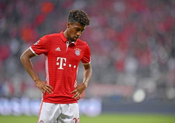 12.04.2017, Fussball Champions-League 2016 2017, Viertelfinale Hinspiel, FC Bayern München - Real Madrid, in der Allianz-Arena München. Kingsley Coman (Bayern München) nachdenklich. 