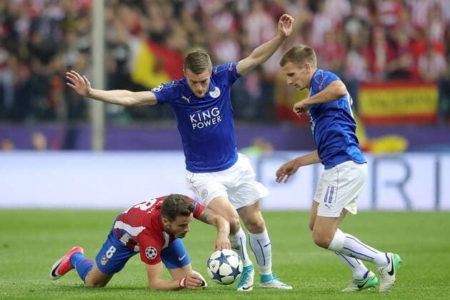 Atletico de Madrid s and Leicester City FC s during Champions League 2016 2017 Quarter-finals 1st leg match. April 12,2017.  (20170412122)