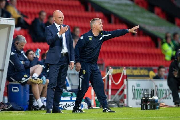 Fußball, Trainerhistorie, Leeds United Leeds United s Uwe Rosler and Assistant manager Rob Kelly during the Capital One Cup match between Doncaster Rovers and Leeds United at the Keepmoat Stadium, Doncaster, England on 13 August 2015. Copyright: xJamesxWilliamsonx 05400024