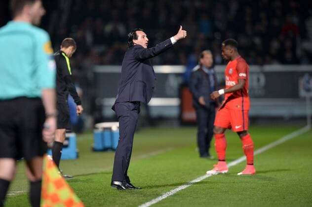Fußball, Angers SCO - Paris St. Germain UNAI EMERY (ENTRAINEUR PSG) FOOTBALL : Angers vs Paris SG - Ligue 1 - 14 04 2017 AnthonyBIBARD FEP Panoramic 