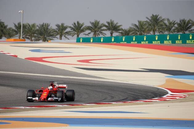 Motorsports: FIA Formula One World Championship WM Weltmeisterschaft 2017, Grand Prix of Bahrain, 5 Sebastian Vettel (GER, Scuderia Ferrari) Sakhir Bahrain xHOCHxZWEIx