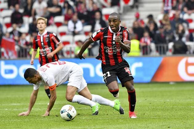 Fußball, OGC Nizza - AS Nancy Ricardo Pereira (OGC Nice) FOOTBALL : Nice vs Nancy - Ligue 1 - 15 04 2017 NorbertScanella Panoramic 