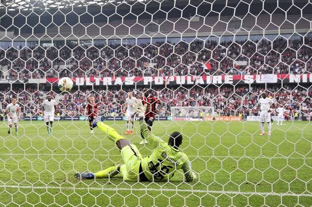 Fußball, OGC Nizza - AS Nancy Jean Michael Seri (OGC Nice) - Penalty - But FOOTBALL : Nice vs Nancy - Ligue 1 - 15 04 2017 NorbertScanella Panoramic 