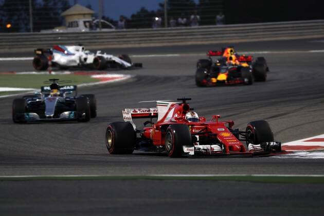 Bahrain Grand Prix, Sakhir 13 - 16 April 2017 16.04.2017 - Race, Sebastian Vettel (GER) Scuderia Ferrari SF70H 
