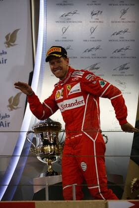 Bahrain Grand Prix, Sakhir 13 - 16 April 2017 16.04.2017 - Race, Sebastian Vettel (GER) Scuderia Ferrari SF70H race winner 
