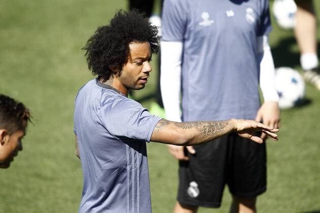 Real Madrid s Marcelo Vieira during training session. April 17,2017.  (2017041722)