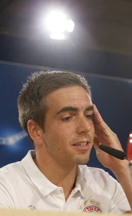 Bayern Munich s defender Philipp Lahm during a press conference PK Pressekonferenz held at Santiago Bernabeu stadium in Madrid, Spain, 17 April 2017. Real Madrid will face Bayern Munich in a Champions League quarter finals second leg soccer match on 18 April. BAYERN MUNICH S PRESS CONFERENCE !ACHTUNG: NUR REDAKTIONELLE NUTZUNG!  Copyright: xKikoxHuescax 20170417-636280527389458742