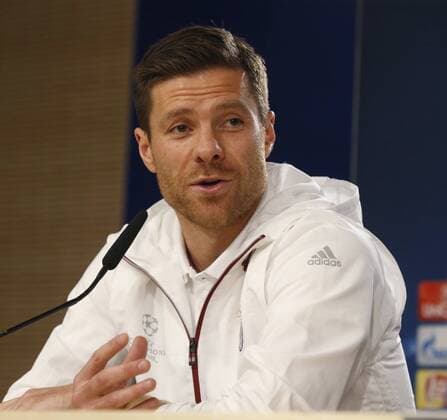 Bayern Munich s Spanish midfielder Xabi Alonso during a press conference PK Pressekonferenz held at Santiago Bernabeu stadium in Madrid, Spain, 17 April 2017. Real Madrid will face Bayern Munich in a Champions League quarter finals second leg soccer match on 18 April. BAYERN MUNICH S PRESS CONFERENCE !ACHTUNG: NUR REDAKTIONELLE NUTZUNG!  Copyright: xKikoxHuescax 20170417-636280528024526600