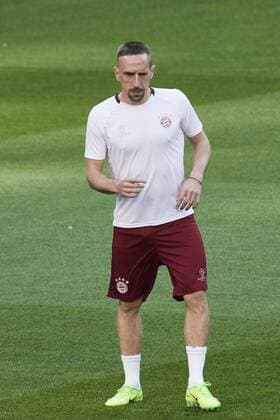 April 17, 2017 - Madrid, Madrid, Spain - Franck Ribery (midfielder; Bayern Munchen) during the training of the team held at Santiago Bernabeu stadium in Madrid, Spain, 17 April 2017. Real Madrid will face Bayern Munich in a Champions League quarter finals second leg soccer match on 18 April. Bayern Munchen training session Madrid  - ZUMAg15_ 20170417_zaf_g15_057 Copyright: xJackxAbuinx