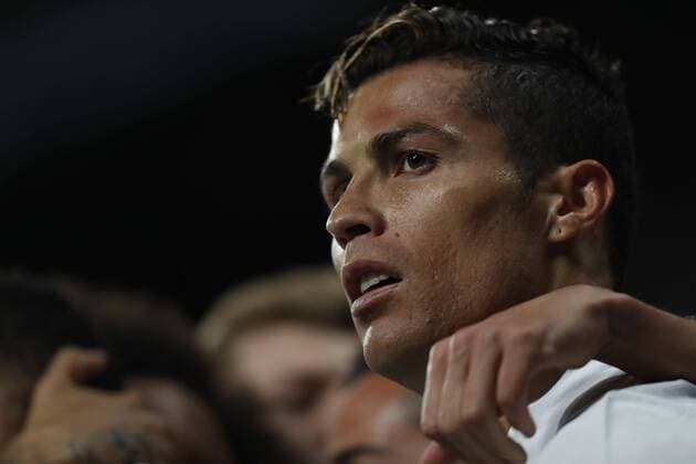 Soccer match between Real Madrid and Bayern Munich of the 2016 2017 Champions League quarter finals second leg, held at the Santiago Bernabeu stadium, in Madrid, April 18, 2017. (Photo: J. Luis Cuesta 261 Cordon Press). Cristiano Ronaldo celebrates after scoring.  xJosexLuisxCuestax xx