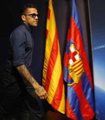 Rueda de prensa del jugador de la Juventus, Dani Alves. Juventus player Dani Alves attends press conference PK Pressekonferenz xFrancescxAdelantadox 