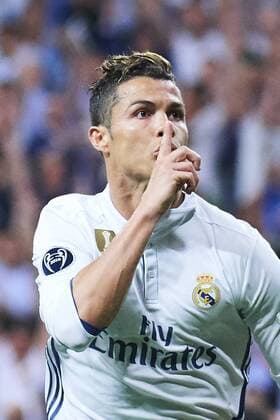 April 19, 2017 - Madrid, Spain - Cristiano Ronaldo (forward; Real Madrid) in action during the UEFA Champions League quarter-final second leg football match between Real Madrid and Bayern Munchen at Santiago Bernabeu on April 18, 2017 in Madrid Real Madrid vs Bayern Munchen. UEFA Champions League quarter-final  - ZUMAg15_ 20170419_zaf_g15_074 Copyright: xJackxAbuinx