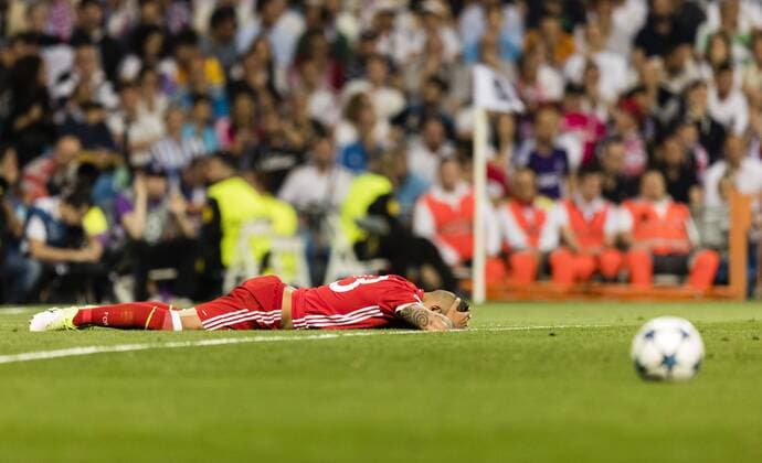 Madrid, 18.04.2017 Arturo Vidal (FCB) enttäuscht Real Madrid - Bayern München