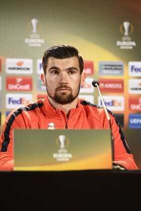 Genk s goalkeeper Mathew Ryan pictured during a press conference PK Pressekonferenz of Belgian soccer team RC Genk, Wednesday 19 April 2017, in Genk. Tomorrow Genk is playing the return leg of quarterfinals against Spanish team Celta Vigo in the Europa League competition. YORICKxJANSENS  x05083431x