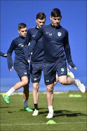 GENK, BELGIUM - APRIL 19 : Ruslan Malinovskyi midfielder of KRC Genk pictured during a training of KRC Genk prior to their Uefa Europa League Quarter-finals, 2nd leg on April 19, 2017 in Genk, Belgium, 19 04 17 FOOTBALL : Entrainement KRC Genk - 19 04 2017 PhotoNews Panoramic 