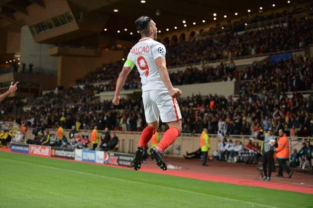 09 RADAMEL FALCAO (mon) - JOIE FOOTBALL : Monaco vs Borussia Dortmund - Ligue des Champions - 19 04 2017 AnthonyBIBARD FEP Panoramic 