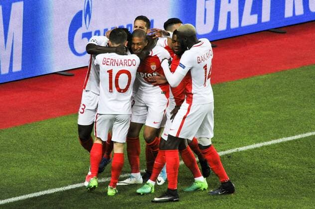 Joie AS Monaco - Kylian Mbappe (AS Monaco) Monaco vs Borussia dortmund - Ligue des Champions - 1 4 Retour - 19 04 2017 NorbertScanella Panoramic 