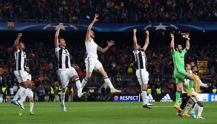 Mg Barcellona (Spagna) 19 05 2017 - Champions League Barcellona-Juventus foto Matteo Gribaudi Image nella foto: esultanza fine gara Juventus 