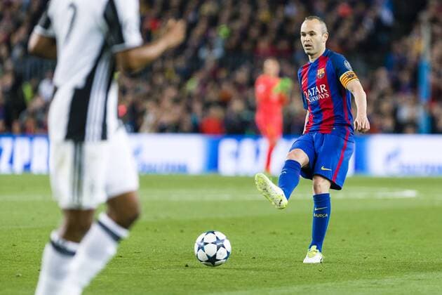 SPAIN - 19th of April: Andres Iniesta of FC Barcelona Barca during the UEFA Champions League Quarter Final second leg match between FC Barcelona and Juventus FC at Camp Nou Stadium on April 19, 2017 in Barcelona, Spain.. (Credit: Mikel Trigueros Urbanandsport Cordon Press)  xCordonxPressx xSPAINx-xFCxBarcelonaxagainstxJuventusxFCx-xxChampionsxLeaguex-x2016 17x